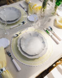Placemat Filipa geel/wit - Afbeelding 6