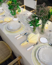 Placemat Filipa geel/wit - Afbeelding 7